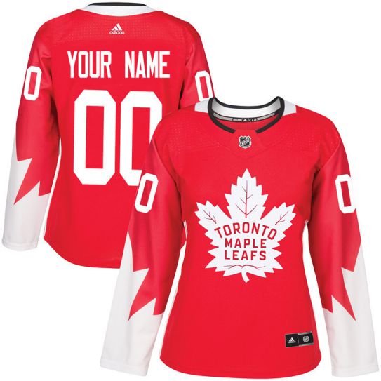 2017 NHL Toronto Maple Leafs women customized 00 red jersey